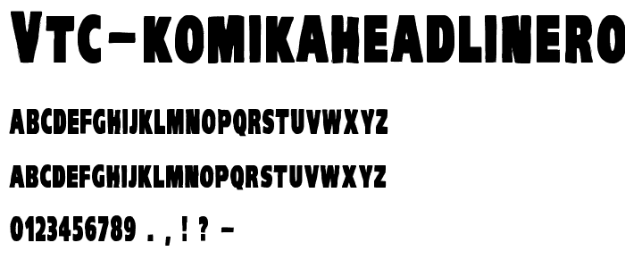 VTC-KomikaHeadLinerOne Bold font